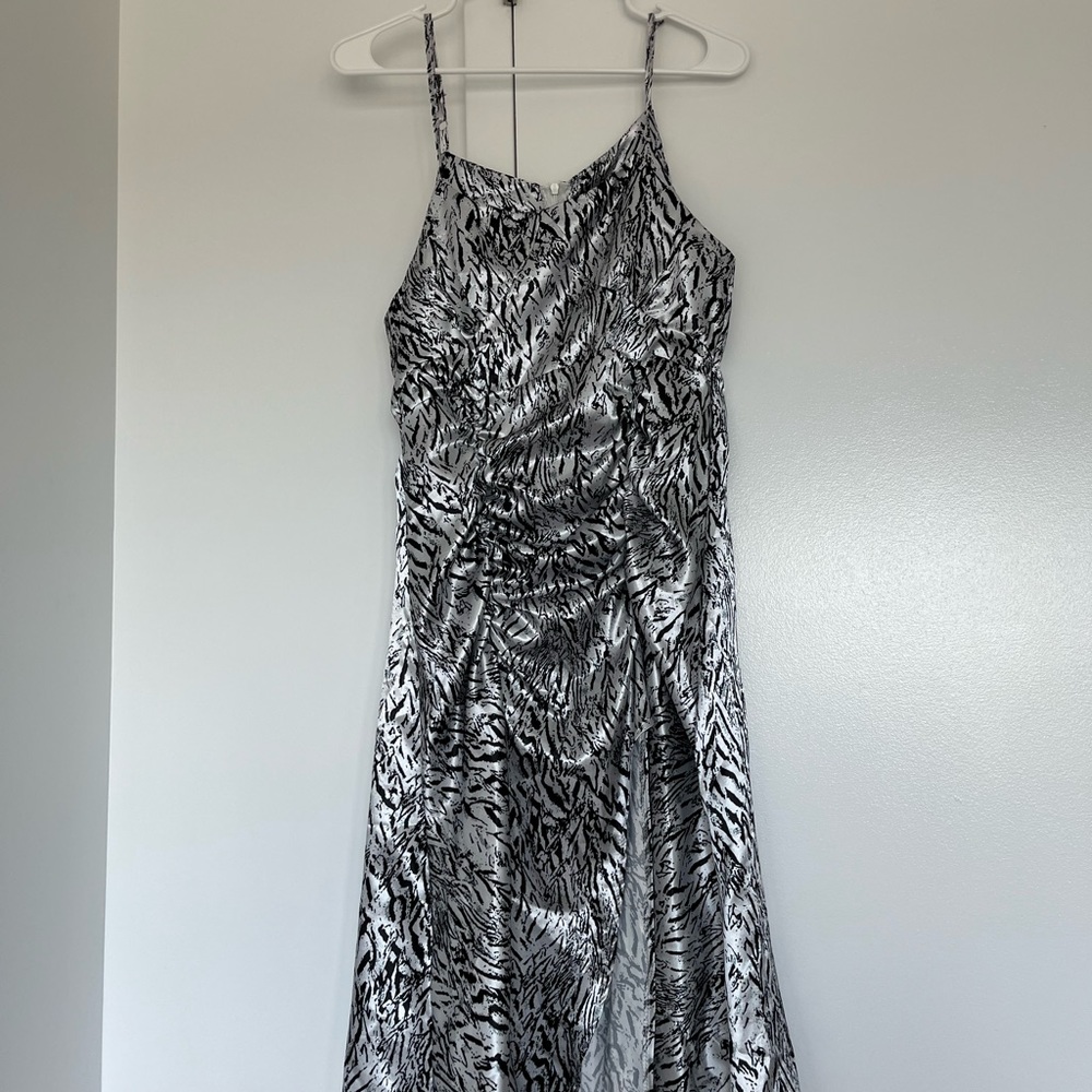 Long Black and White Dress